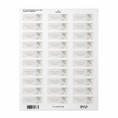 Witte 3D-bloemenrozen bruiloft Etiket (Full Sheet)