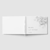 Witte 3D bloemrozen | Trouwen Gastenboek (Volledig)