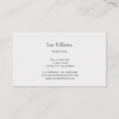 Witte 3D eenvoudige bloemen Visitekaartje (Achterkant)