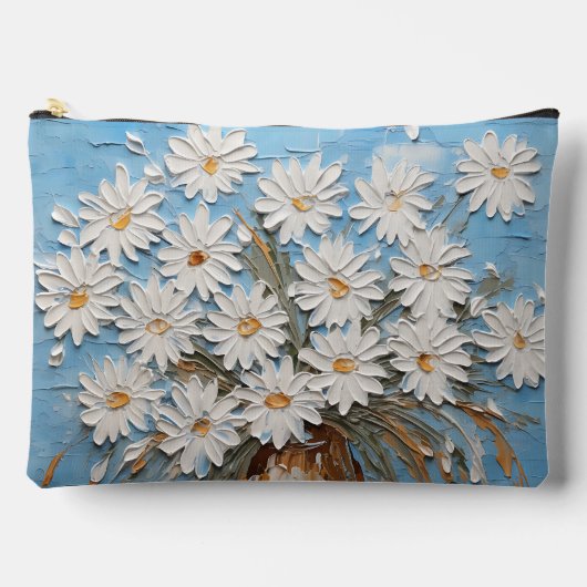 WITTE 3D LOOK DAISY BLOEMEN ETUI (Voorkant)