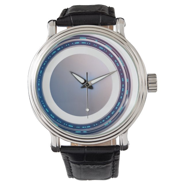 Witte 3D-ontwerper  Horloge (Voorkant)