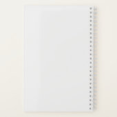Witte 3D Simpele Bloemen Notitieboek (Achterkant)