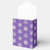 Witte 3D-sneeuwvlokken, aanpasbare achtergrond Bedankdoosjes (Geopend)