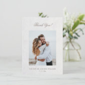 Witte 3D-wildbloemenrozen Bedankkaart (Staand voorkant)