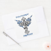 Witte 3x3 Vierkante Sticker (Envelop)