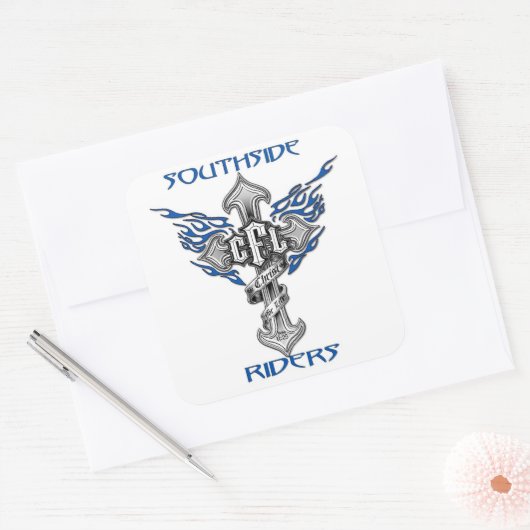 Witte 3x3 Vierkante Sticker (Envelop)