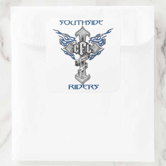 Witte 3x3 Vierkante Sticker (Tas)