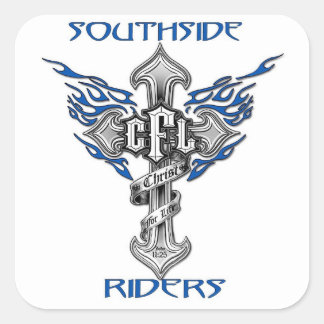 Witte 3x3 Vierkante Sticker