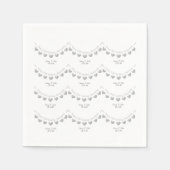 Witte 70e Platinum Bruiloft Jubileum servetten (Voorkant)