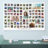 Witte 80 foto collage verjaardagsfeestje spandoek (Beurs)