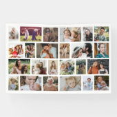 Witte Aangepaste 24 Foto Collage Feest Spandoek (Horizontaal)