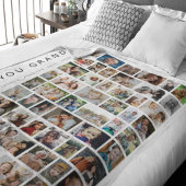 Witte aangepaste 54 foto collage fleece deken