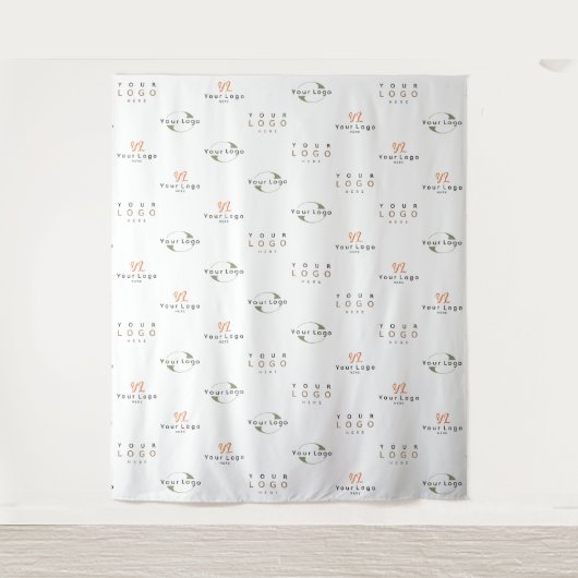 Witte Aangepaste Drie BedrijfsAchtergrond van de L Wandkleed (Voorkant)