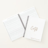 Witte Aangepaste God 1st Maandelijks om Lijst Chec Notitieboek (Binnen)