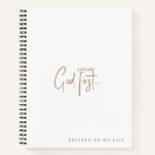 Witte Aangepaste God 1st Maandelijks om Lijst Chec Notitieboek (Voorkant)