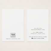 Witte aangepaste logo om het even welke kleur die  visitekaartje (Voorkant /achterkant)