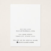 Witte aangepaste logo om het even welke kleur die  visitekaartje (Achterkant)