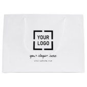 Witte aangepaste logo promotionele branded groot cadeauzakje (Voorkant)