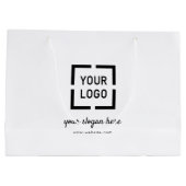 Witte aangepaste logo promotionele branded groot cadeauzakje (Achterkant)