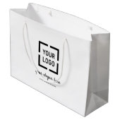 Witte aangepaste logo promotionele branded groot cadeauzakje (Achterkant Gekanteld)
