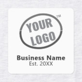 Witte Aangepaste Logo Zakelijke Branding Fabric Kl Labels (Design 1)