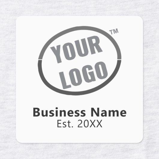 Witte Aangepaste Logo Zakelijke Branding Fabric Kl Labels (Design 1)