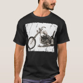 Witte aangepaste motorfiets t-shirt (Voorkant)