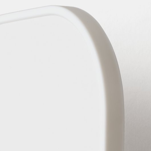 Witte Aangepaste Naam Monogram Initialen Eenvoudig Pickleball Paddle (Links Detail)