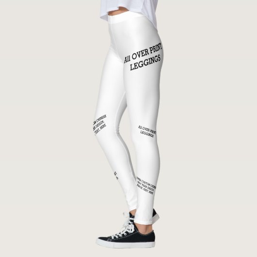 Witte Aangepaste Ontwerp Leggings (Links)