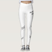 Witte Aangepaste Ontwerp Leggings (Voorkant)