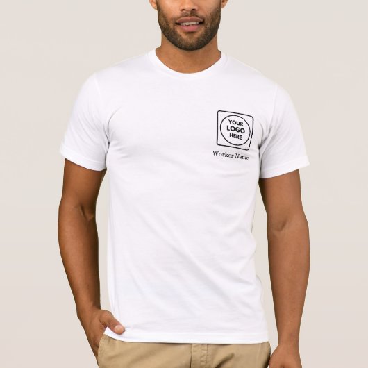 Witte aangepaste personeelsnaam | Gebrandmerkt bed T-shirt (Voorkant)
