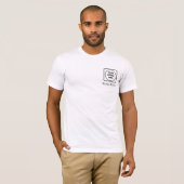 Witte aangepaste personeelsnaam | Gebrandmerkt bed T-shirt (Voorkant volledig)