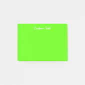 Witte aangepaste tekst | Vibrant Green Post-it® Notes (Voorkant)