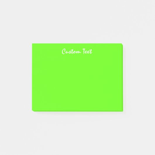 Witte aangepaste tekst | Vibrant Green Post-it® Notes (Voorkant)