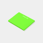 Witte aangepaste tekst | Vibrant Green Post-it® Notes (Schuin)