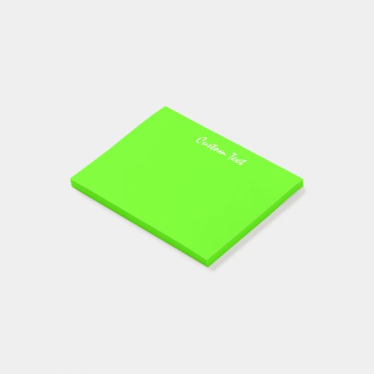 Witte aangepaste tekst | Vibrant Green Post-it® Notes (Schuin)