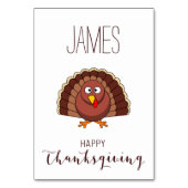 Witte aangepaste Thanksgiving-plaatskaarten met ka Kaart (Achterkant)