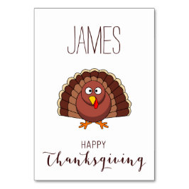 Witte aangepaste Thanksgiving-plaatskaarten met ka Kaart