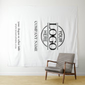 Witte Aangepaste Zakelijk Logo Beurs Achterwand Wandkleed (In Situ (horizontaal))