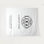 Witte Aangepaste Zakelijk Logo Beurs Achterwand Wandkleed (Voorkant (horizontaal))
