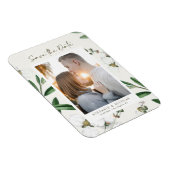  witte aanjager Botanische foto Sla de datum op Magneet (Rechterzijde)