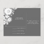 Witte aanjager - kies kleur RSVP Uitnodiging Briefkaart (Achterkant)