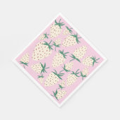 Witte Aardbei Pineberry Aangepaste Bruidsdouche Servet (Hoek)