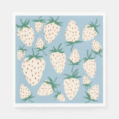 Witte Aardbei Pineberry Aangepaste Bruidsdouche Servet (Voorkant)