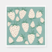 Witte Aardbei Pineberry Aangepaste Bruidsdouche Servet (Voorkant)