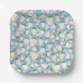 Witte Aardbei Pineberry Aangepaste BRUIDSSCHONER Papieren Bordje (Voorkant)