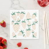 Witte Aardbei Pineberry Aangepaste Bruidsshower Servet (Insitu)