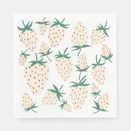Witte Aardbei Pineberry Aangepaste Bruidsshower Servet