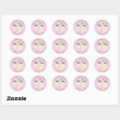 Witte Aardbei Pineberry BRUIDSSLUIER Custom Ronde Sticker (Vel)