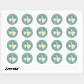 Witte Aardbei Pineberry BRUIDSSLUIER Douane Ronde Sticker (Vel)